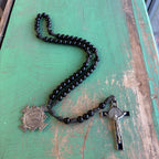 St. Benedict Black Paracord Rosary