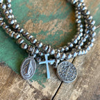 Stainless Steel Devotional Bracelet Stack
