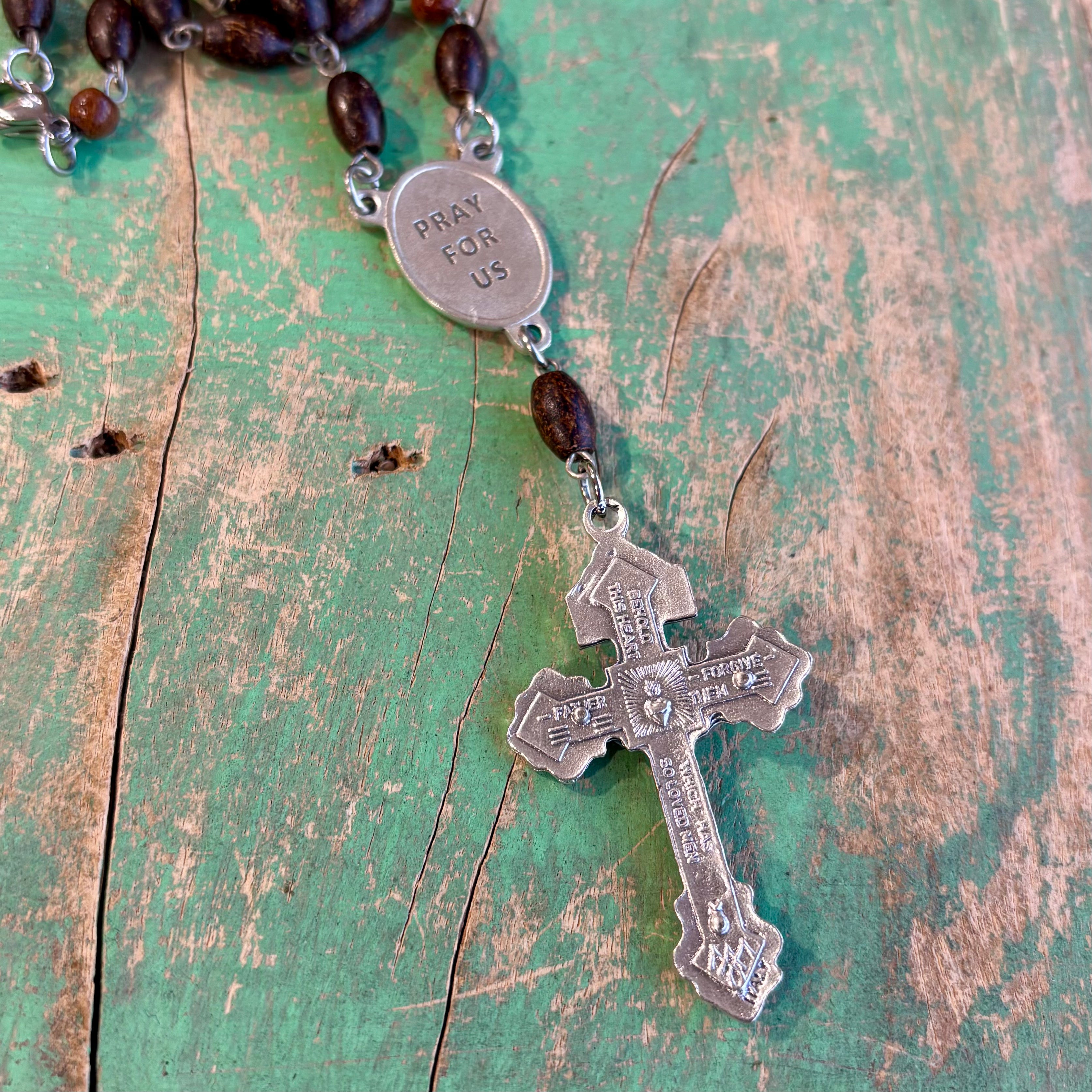 Wood Linked St Michael Decade Rosary