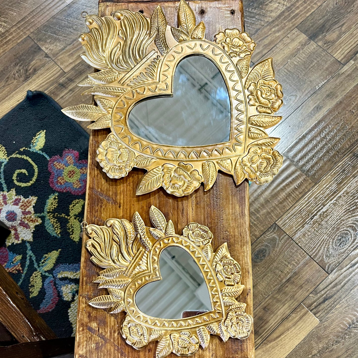 Discontinued Flower Wreath Sacred Heart Mirror