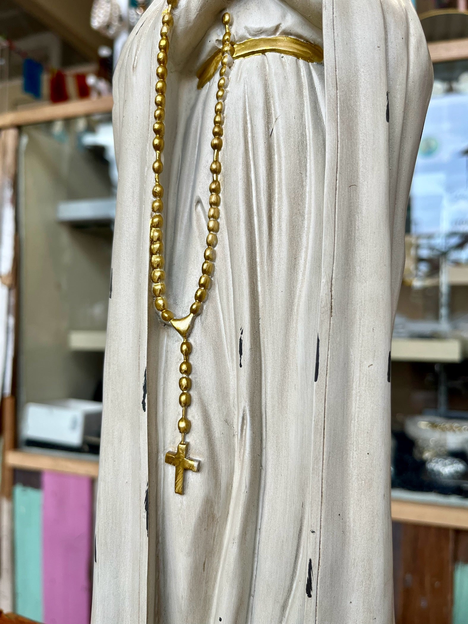 21" Our Lady of Fatima Vintage Inspired Statue