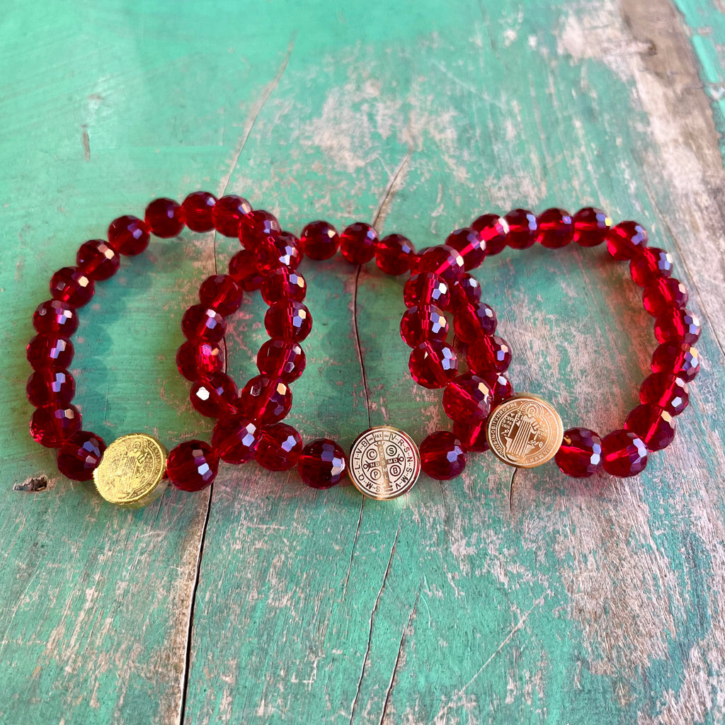 Crystal Gold St Benedict Bracelet