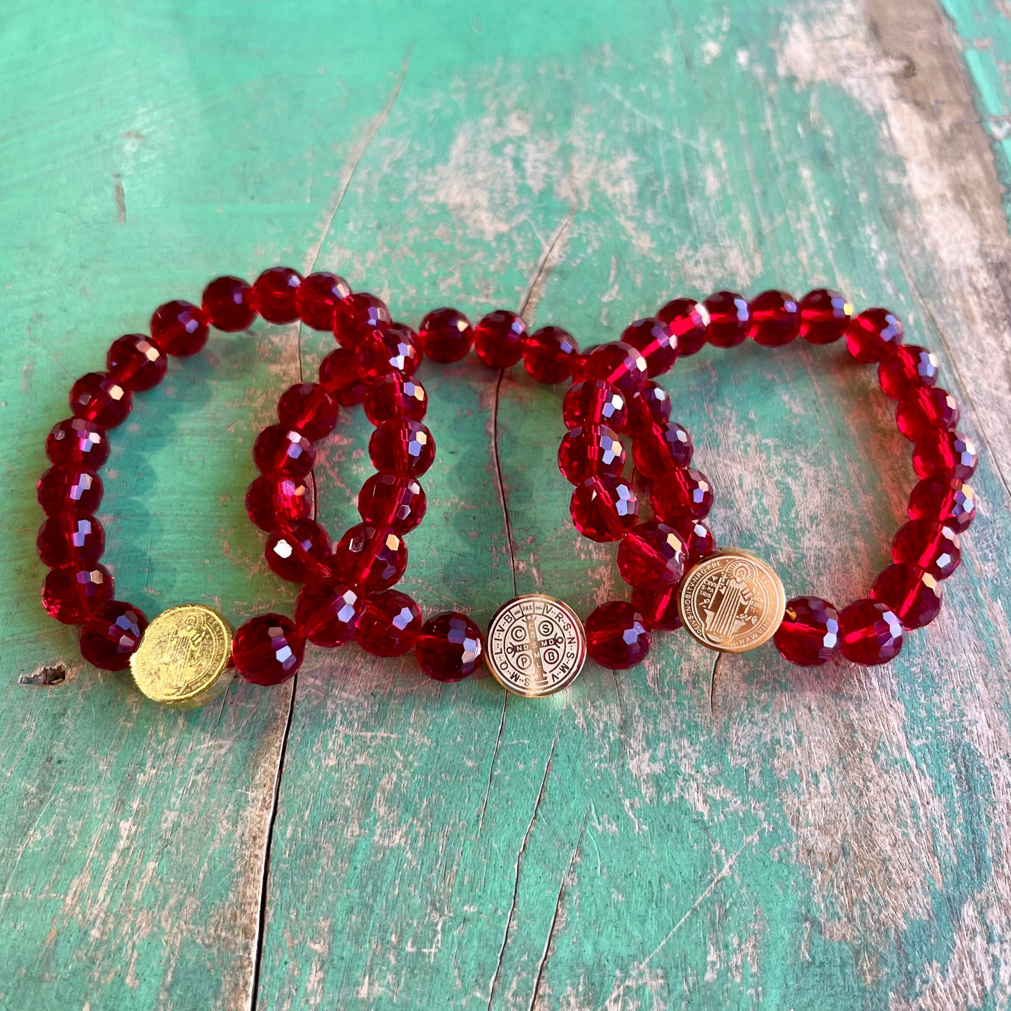 Crystal Gold St Benedict Bracelet