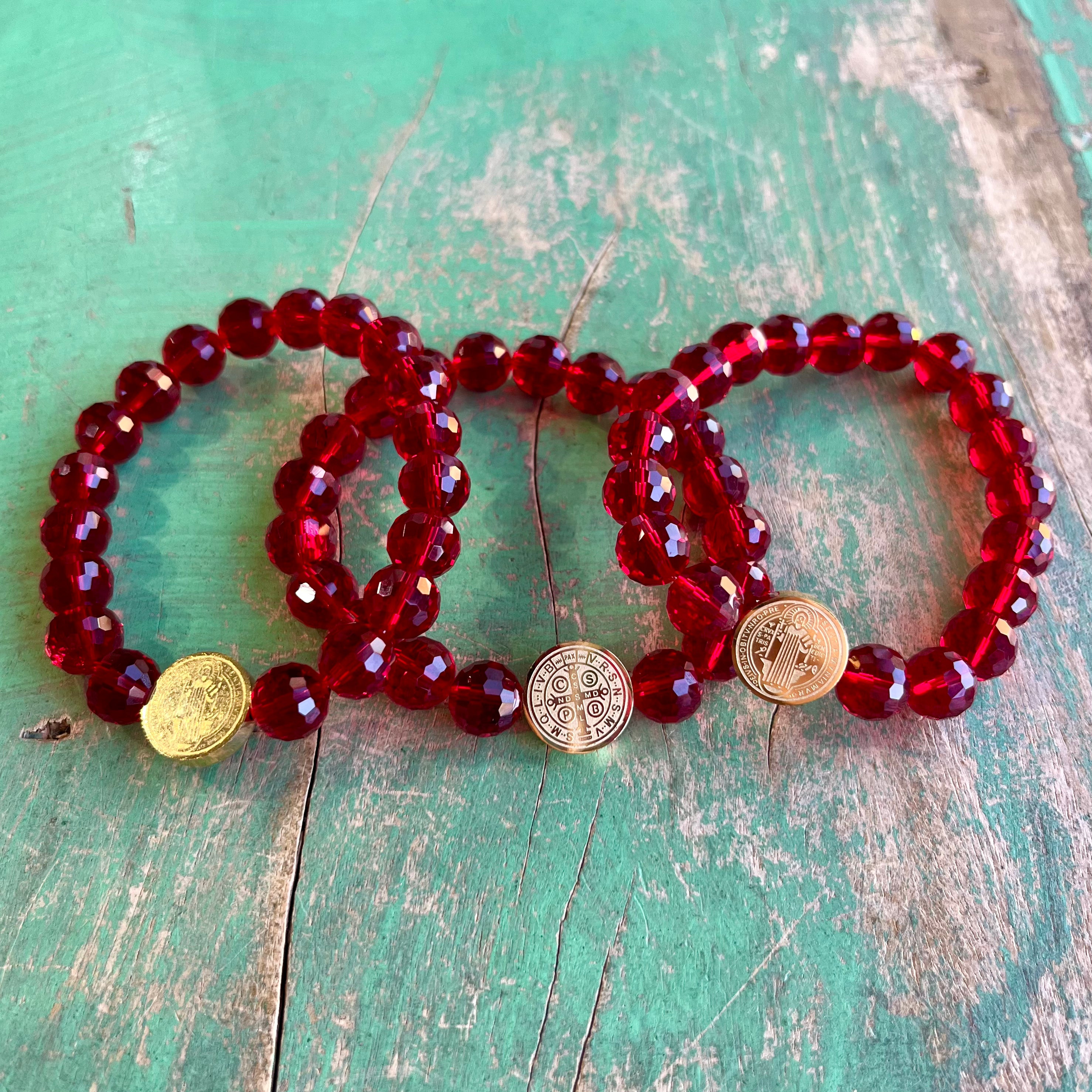 Crystal Gold St Benedict Bracelet