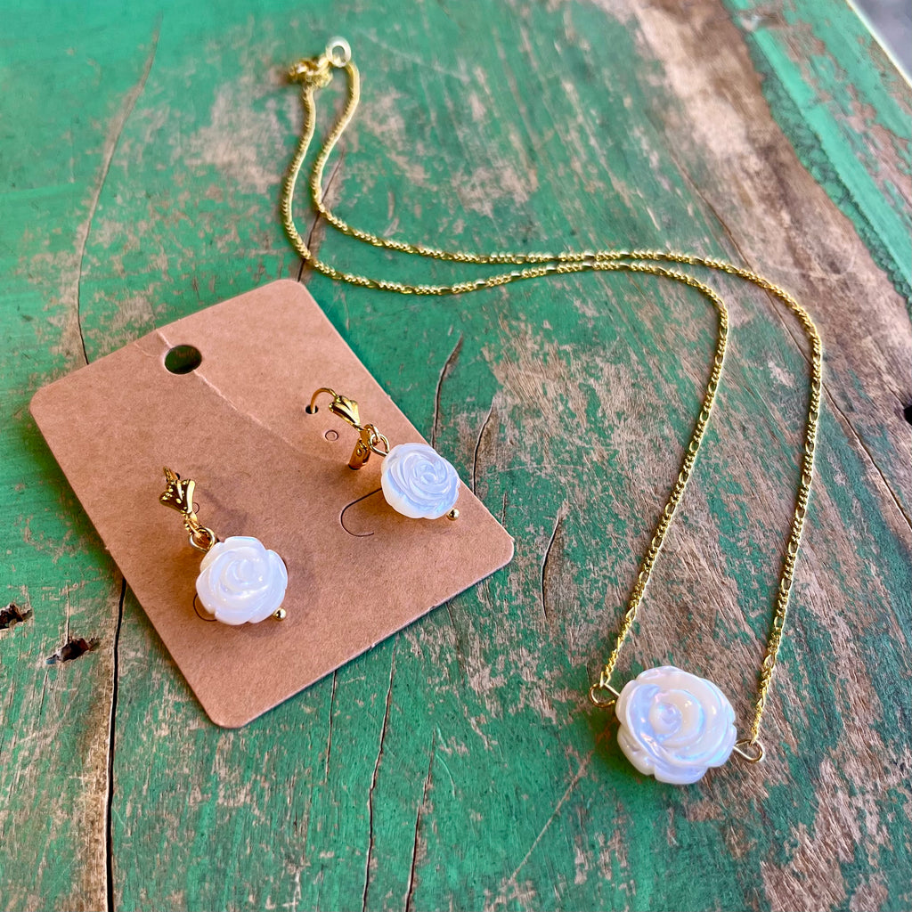 Flowers for Mom Necklace or Earrings