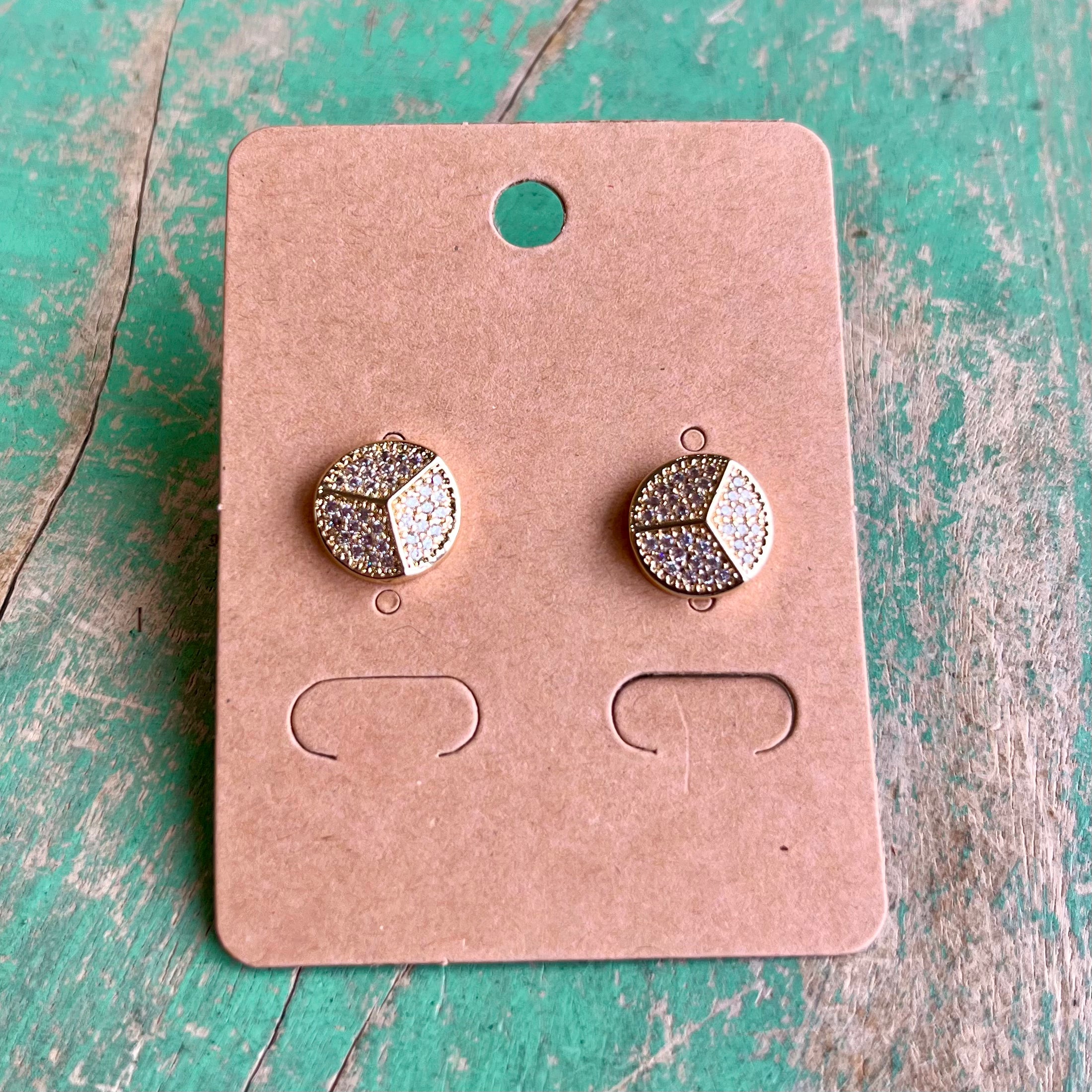 Peace CZ Earrings