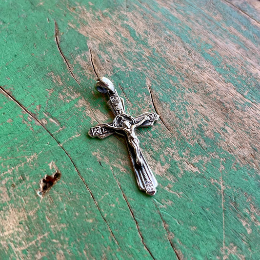 Fancy Sterling Silver Crucifix Pendant