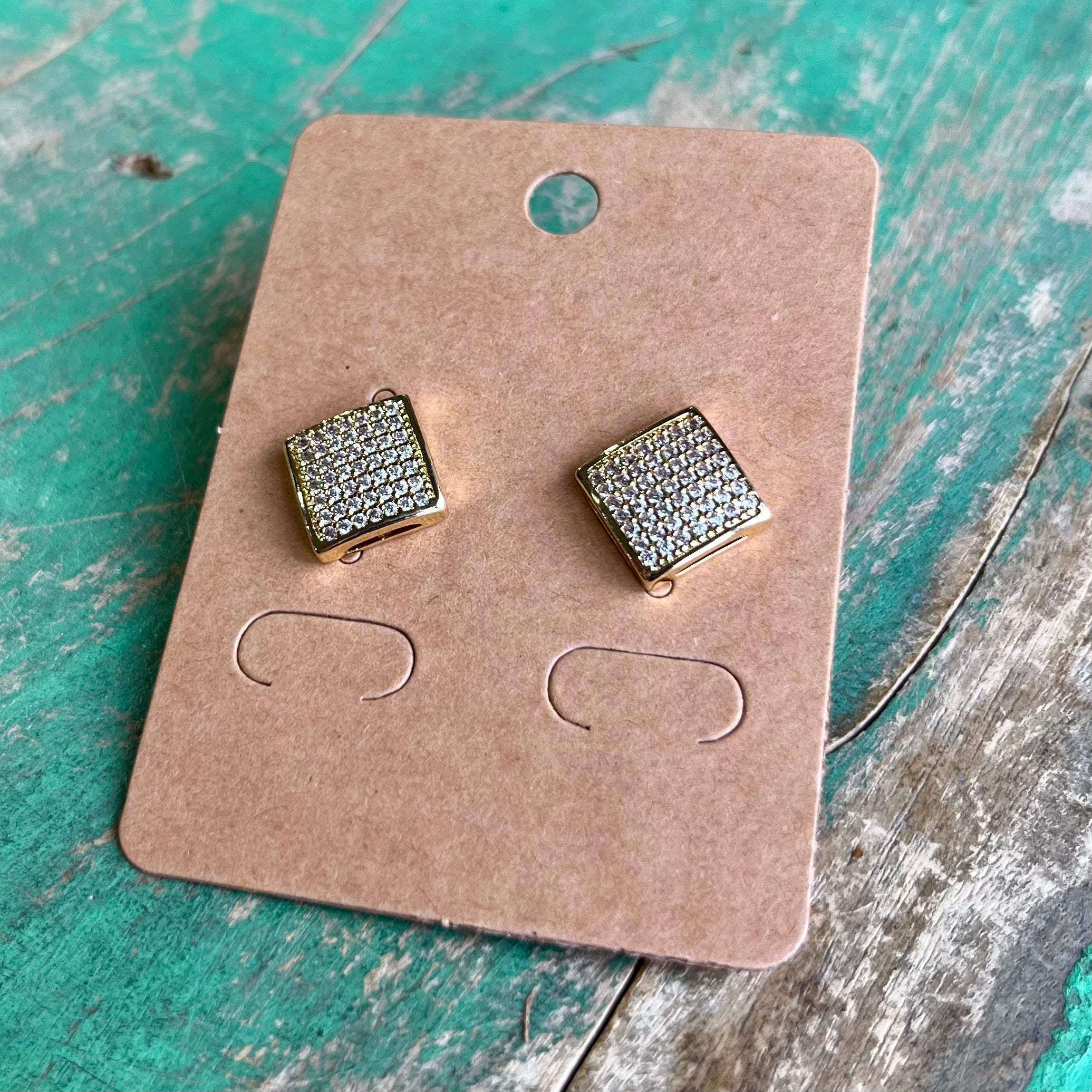 Cube CZ Earrings