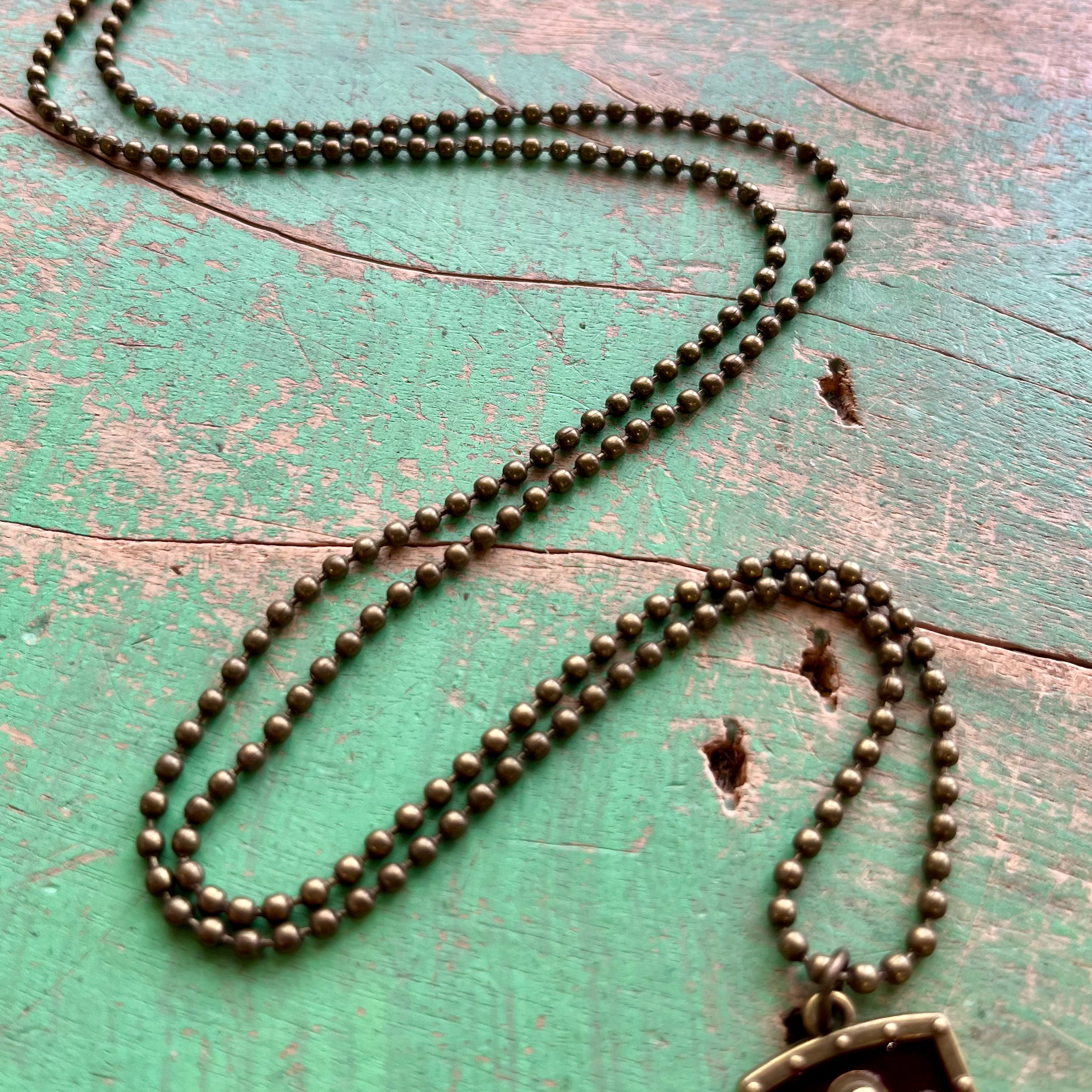 Bronze St Michael Shield Necklace