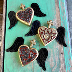 Small Milagros Corazon with Tin Wings