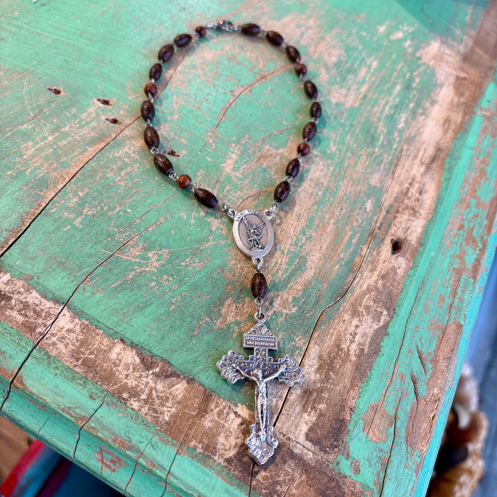 Wood Linked St Michael Decade Rosary