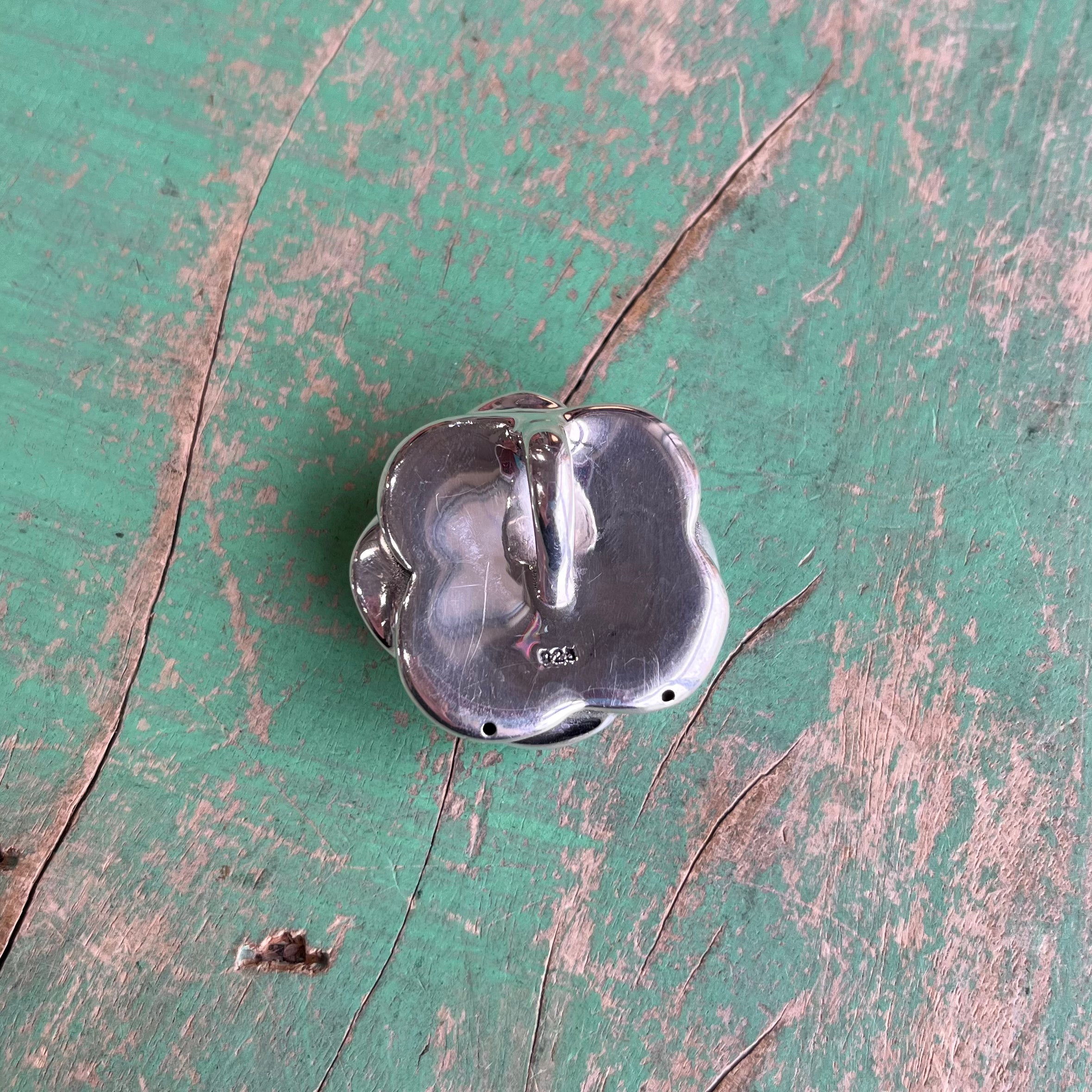Sterling Silver Rose Pendant Necklace