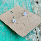 Sterling Silver Red Open Heart Earrings