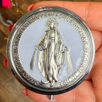 Metal Pyx Box - 2" With Sacred Images