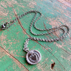 Silver Plated Sacred Heart Chain and Earrings