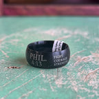 Black "Christ My Strength" Guardian Ring