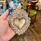 Bronze Sacred Heart Tin Ornaments
