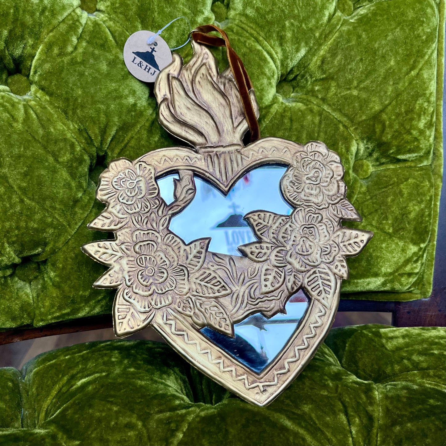 Discontinued Tin Immaculate Heart of Mary Mirror