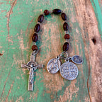 Wood Linked Decade Rosary with 3 Medals