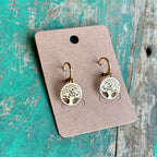 Gold Stainless Steel Family Tree Earrings