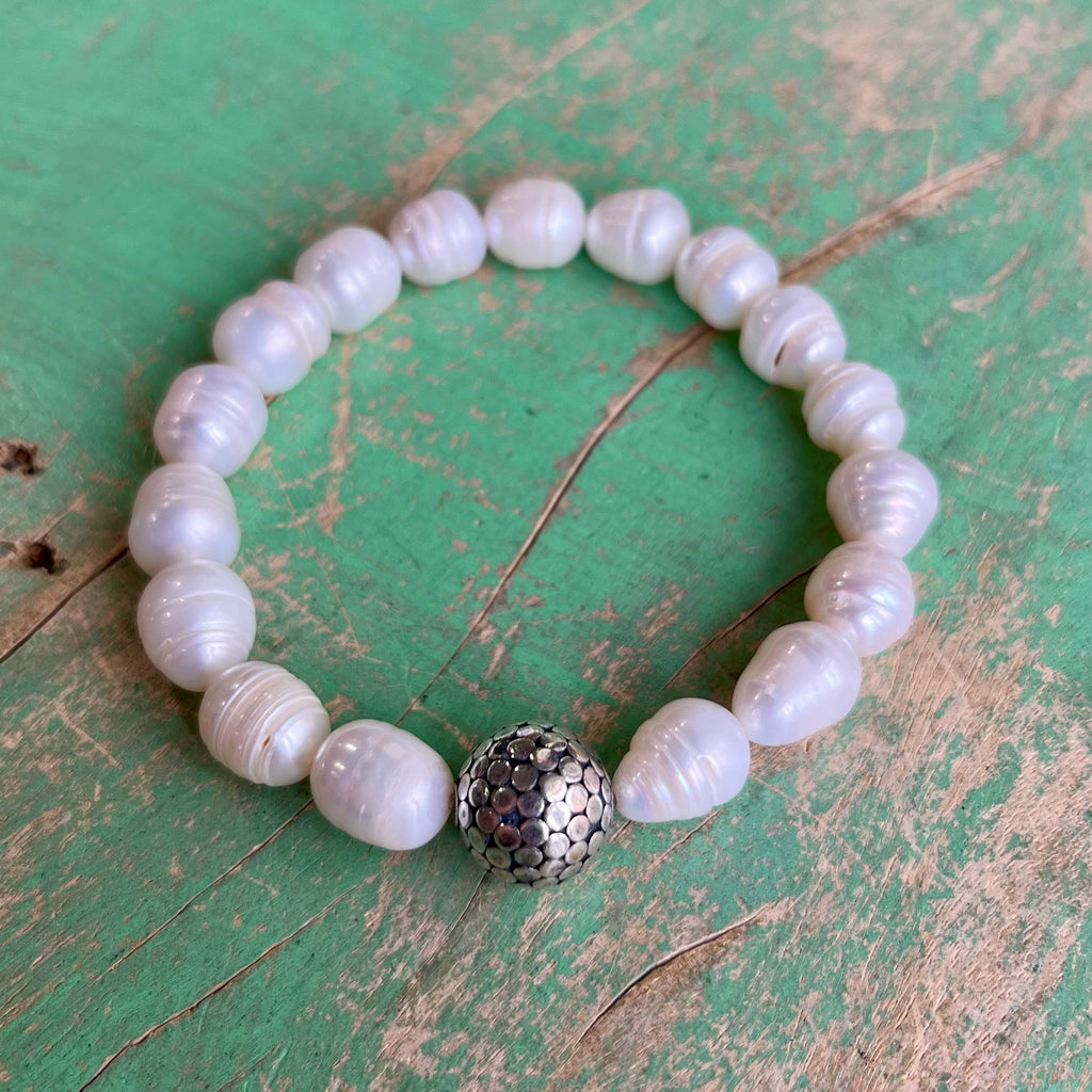 Sterling Silver Pearl Bracelet