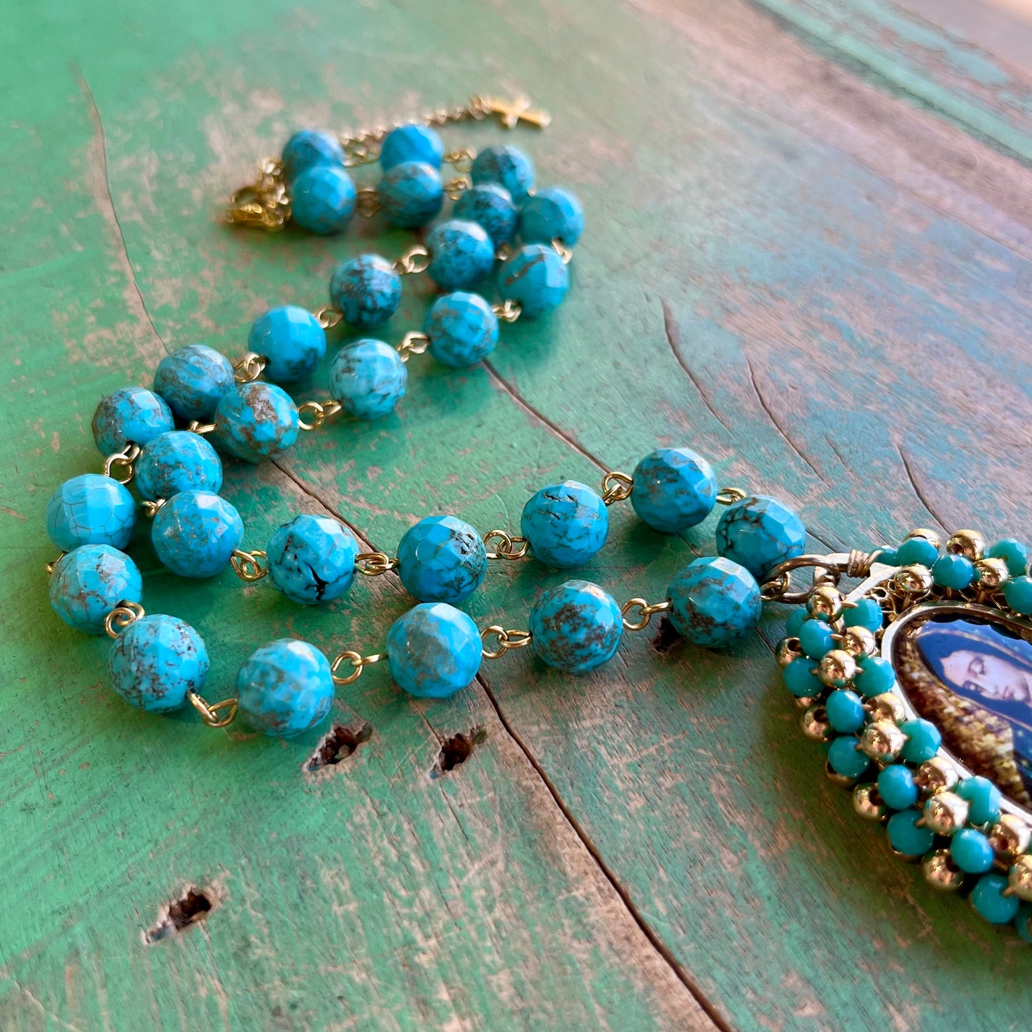 Beautiful Beaded OLG Necklace and Earrings Set
