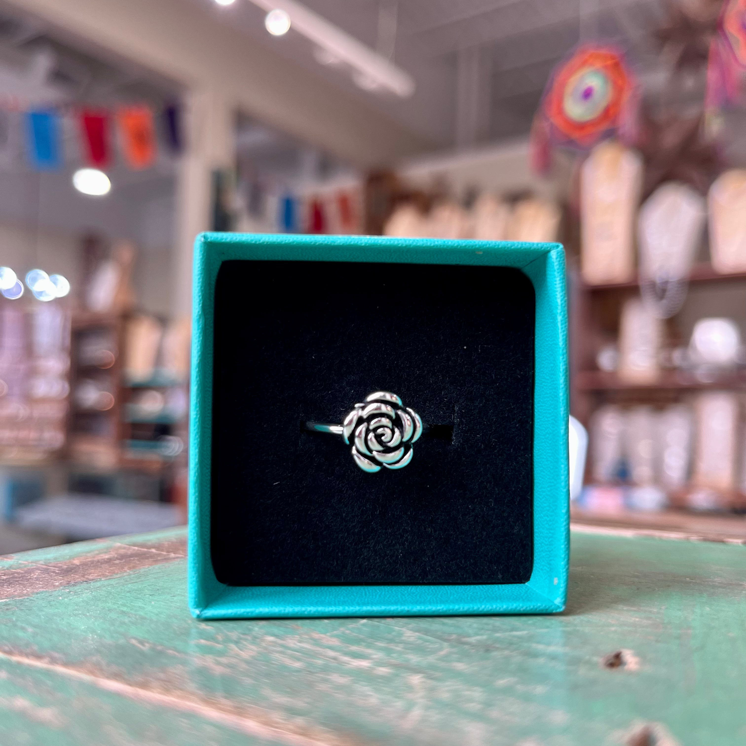 Sterling Silver Small Rose Ring