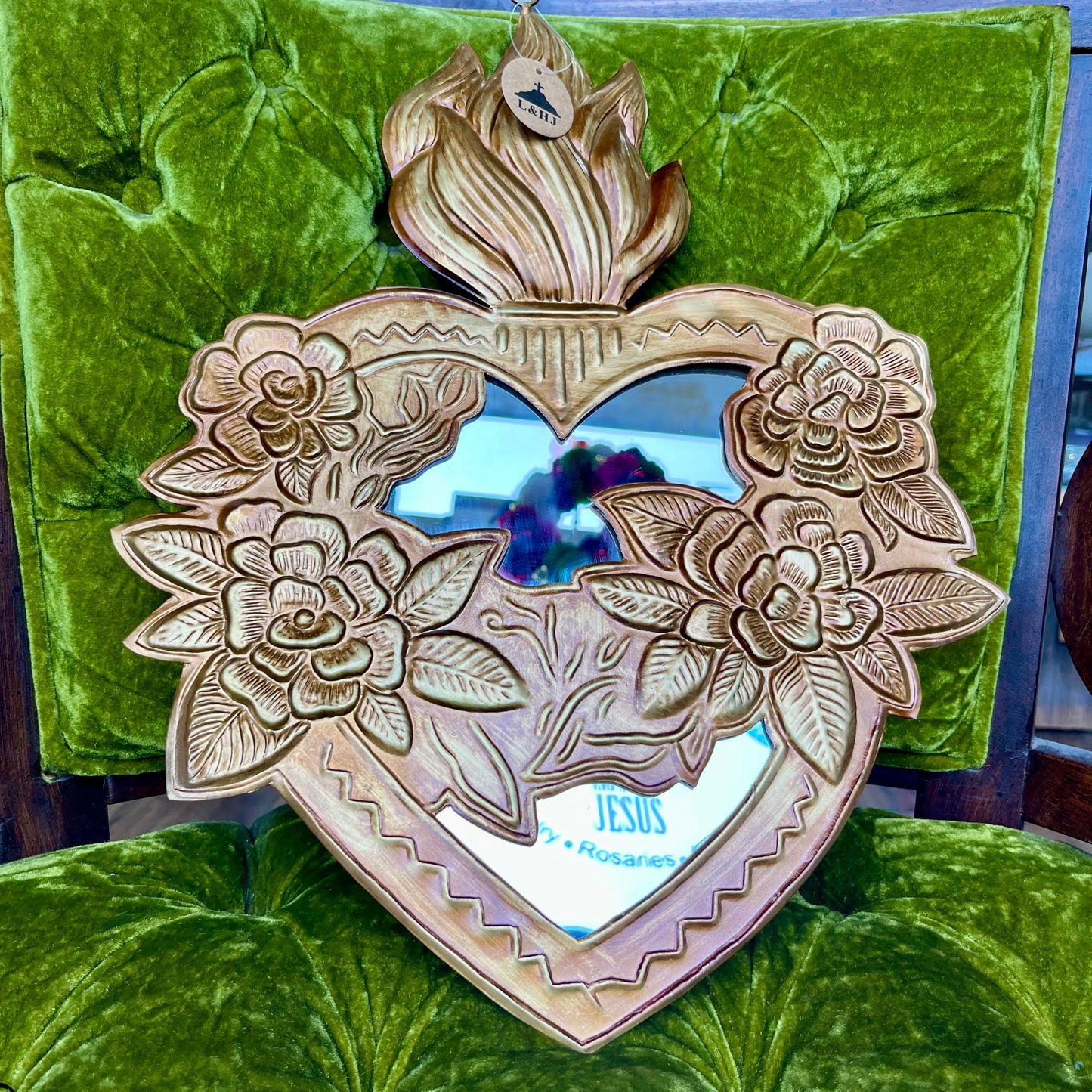 Discontinued Tin Immaculate Heart of Mary Mirror