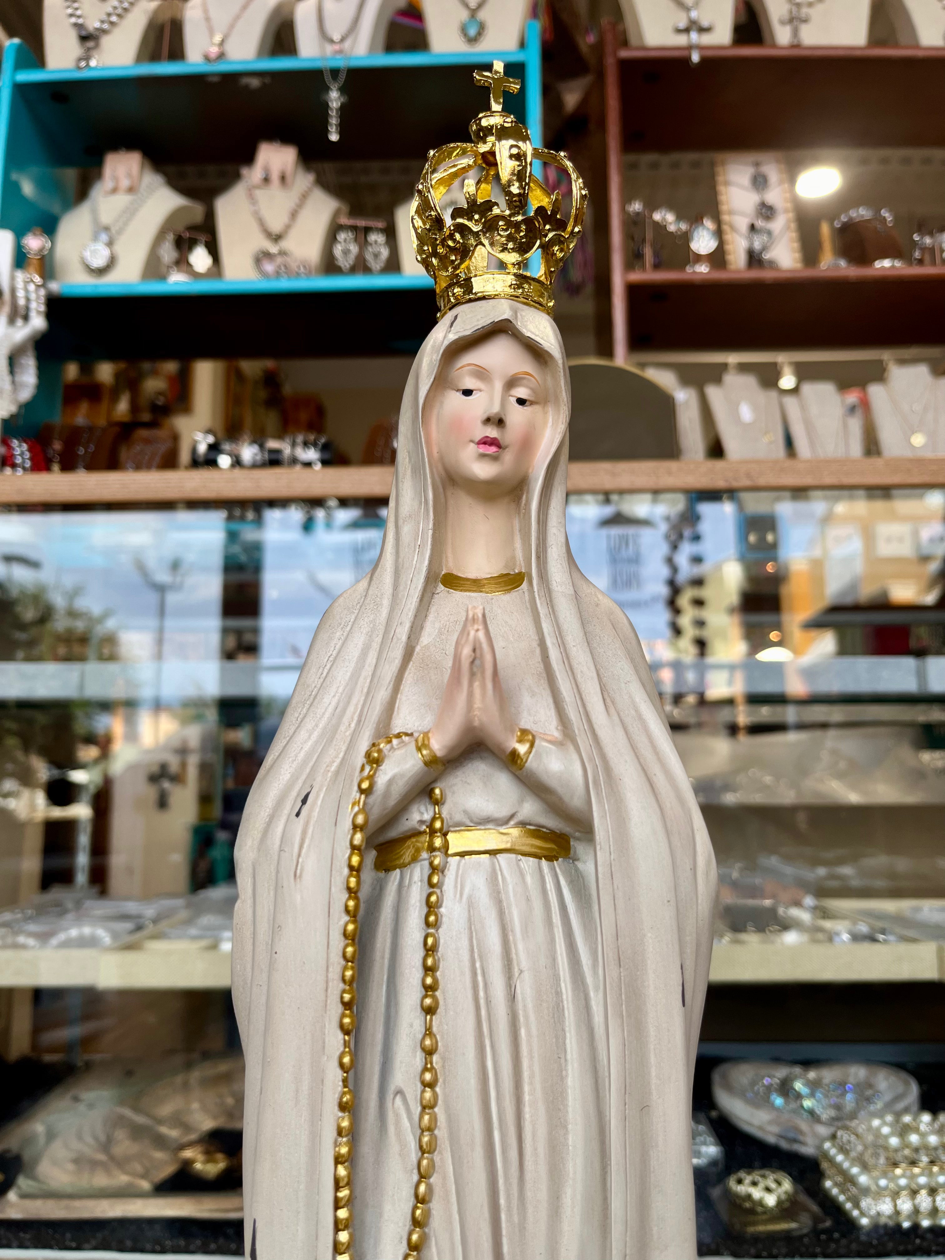 21" Our Lady of Fatima Vintage Inspired Statue