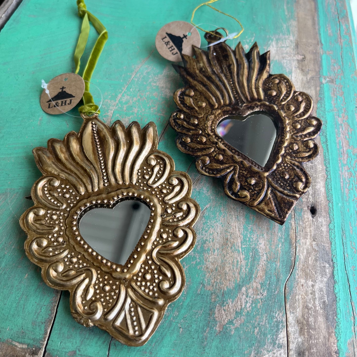 Small Mirrored Sacred Hearts