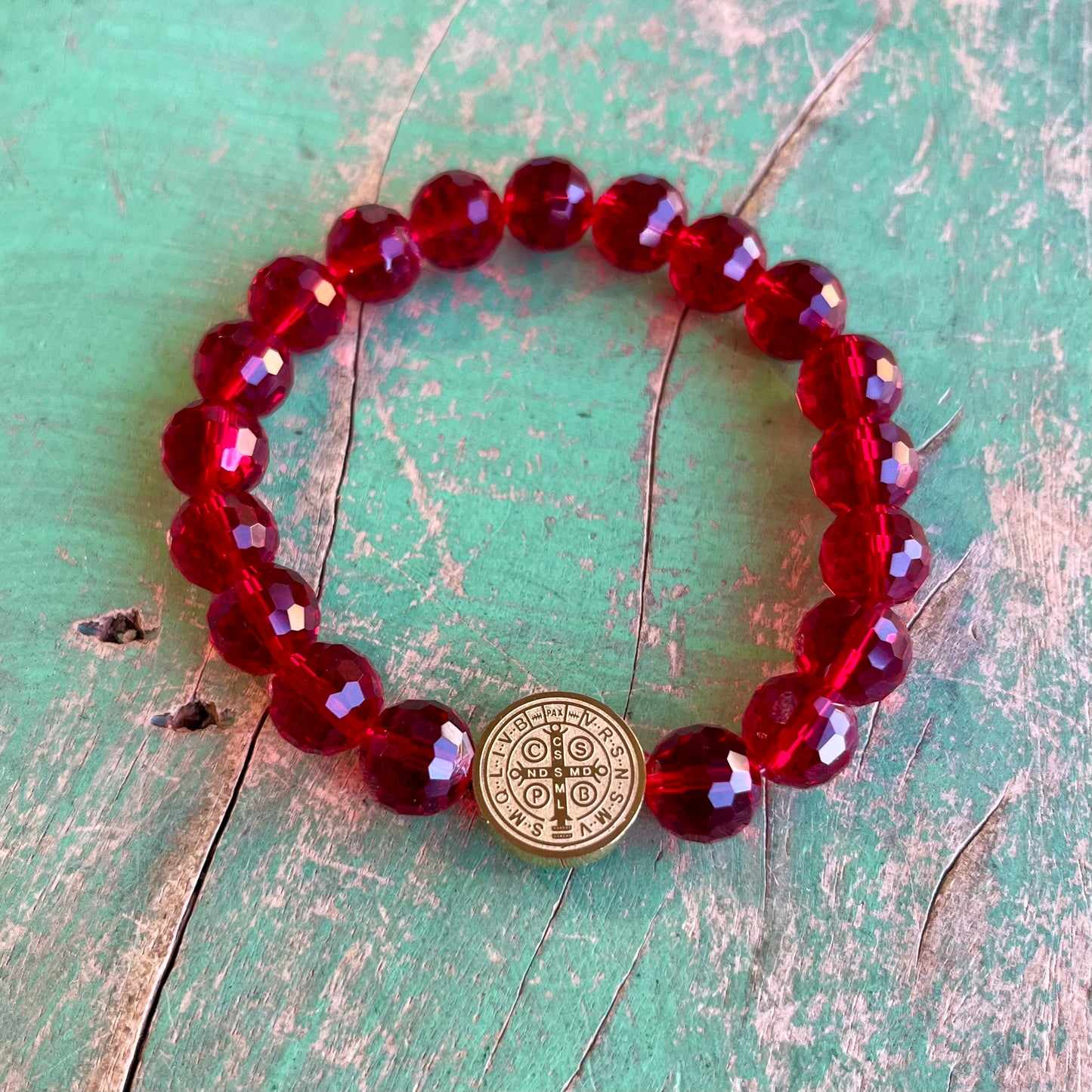 Crystal Gold St Benedict Bracelet