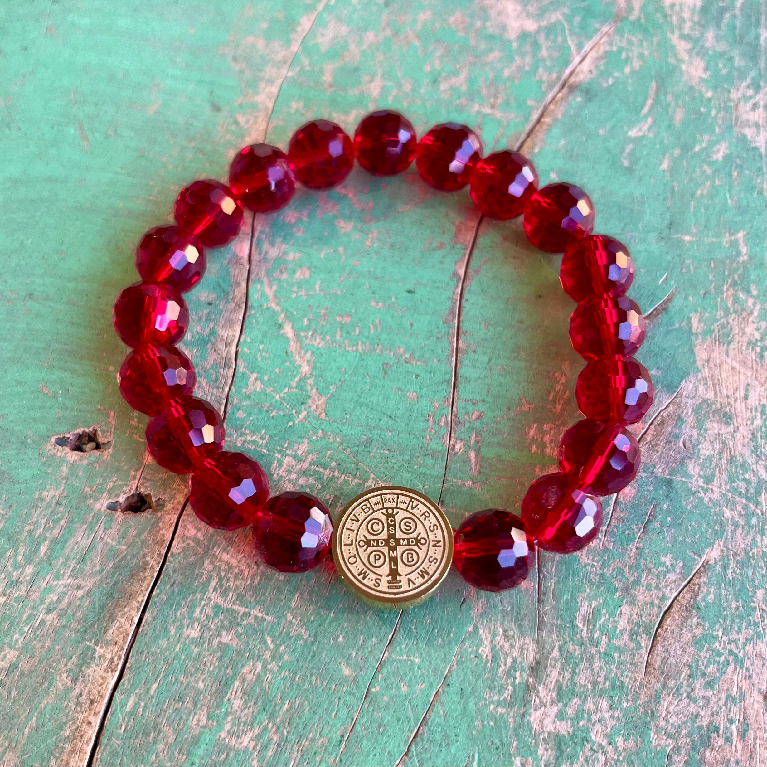Crystal Gold St Benedict Bracelet