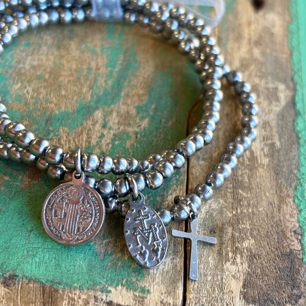 Stainless Steel Devotional Bracelet Stack