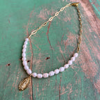 Paperclip Freshwater Pearl OLG Necklace