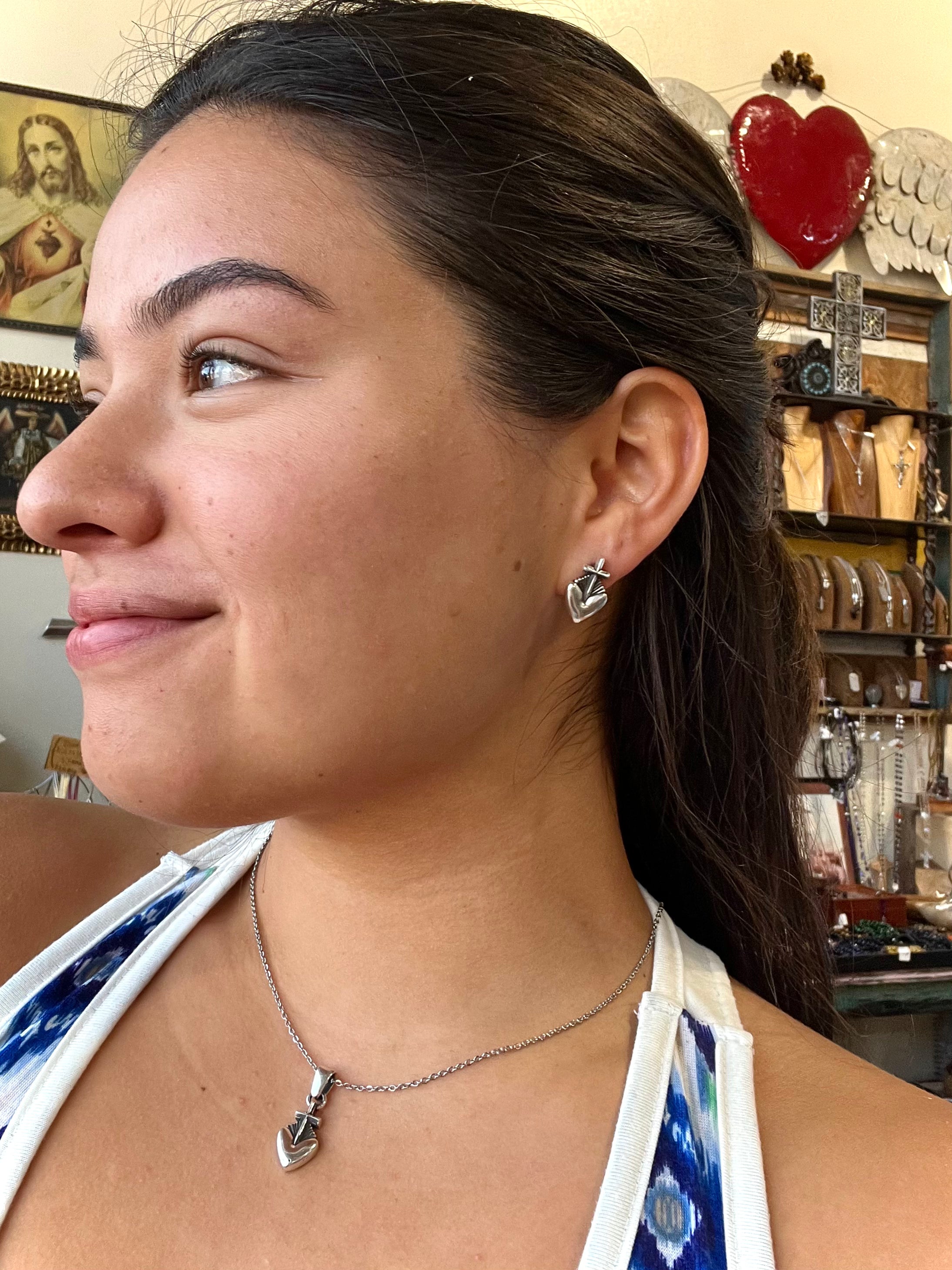 Sterling Silver Heart's on Fire Sterling Silver