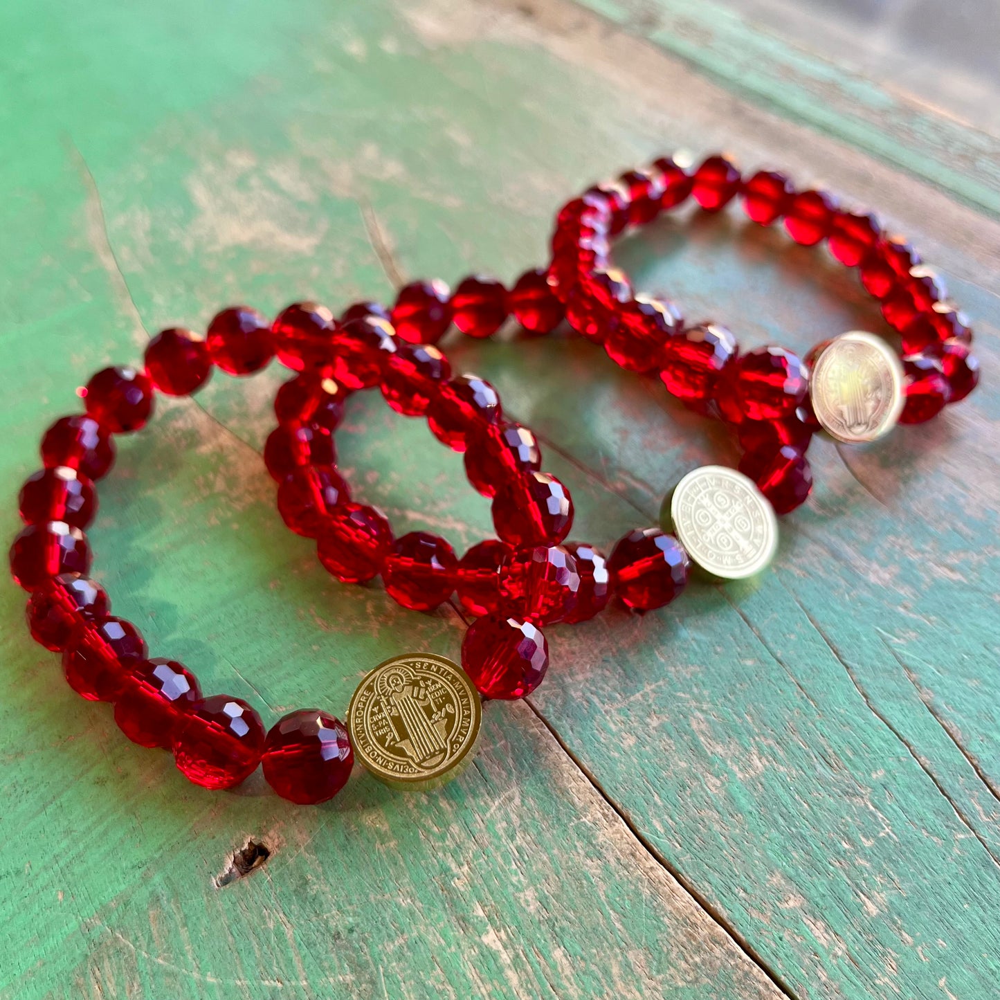Crystal Gold St Benedict Bracelet