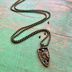 Bronze St Michael Shield Necklace