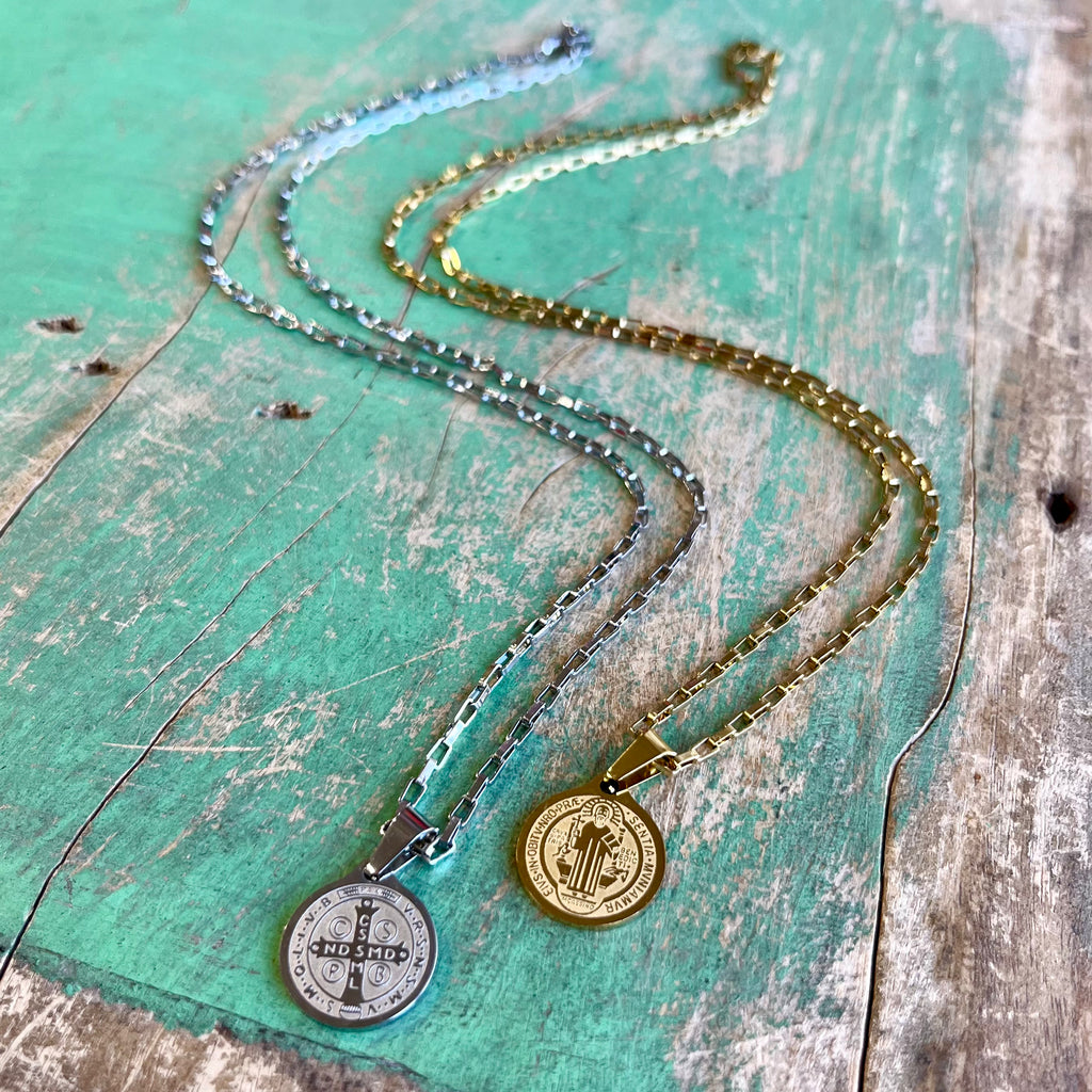 Stainless Steel St Benedict Chain Necklace