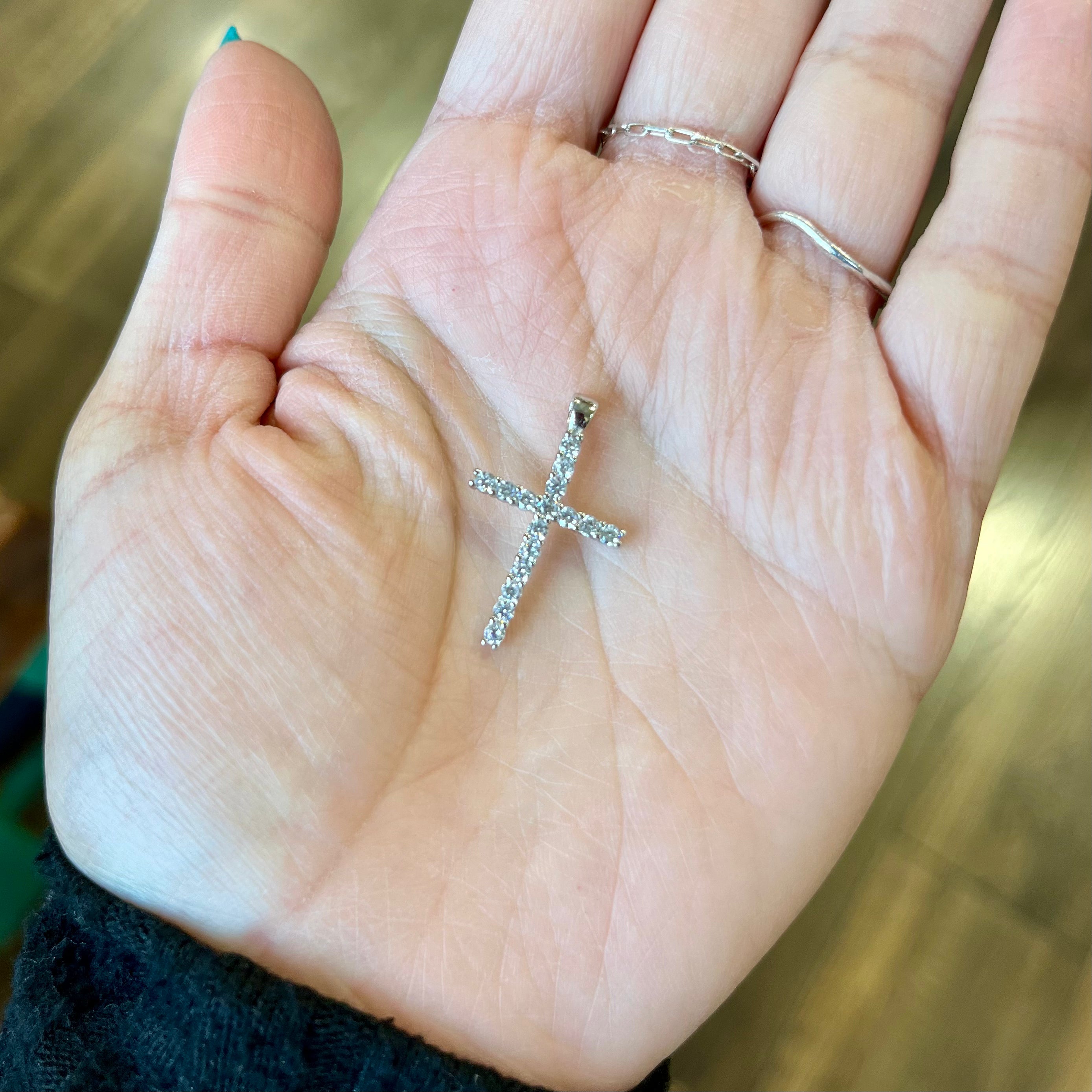 Sterling Silver Shining Cross Pendant