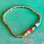 Abacus and Gold Beaded Bracelets