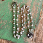 Sweet Rose Pearl Necklace or Earrings
