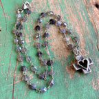 Sterling Silver Cross My Heart Labradorite Necklace