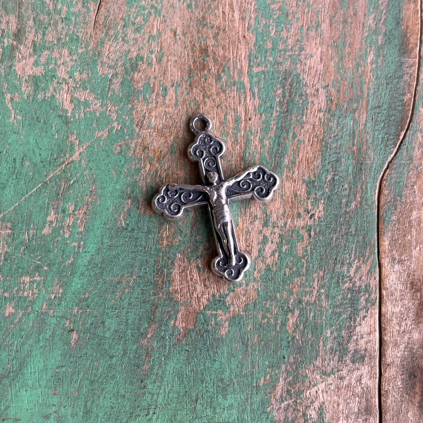 Sterling Silver Rounded Crucifix