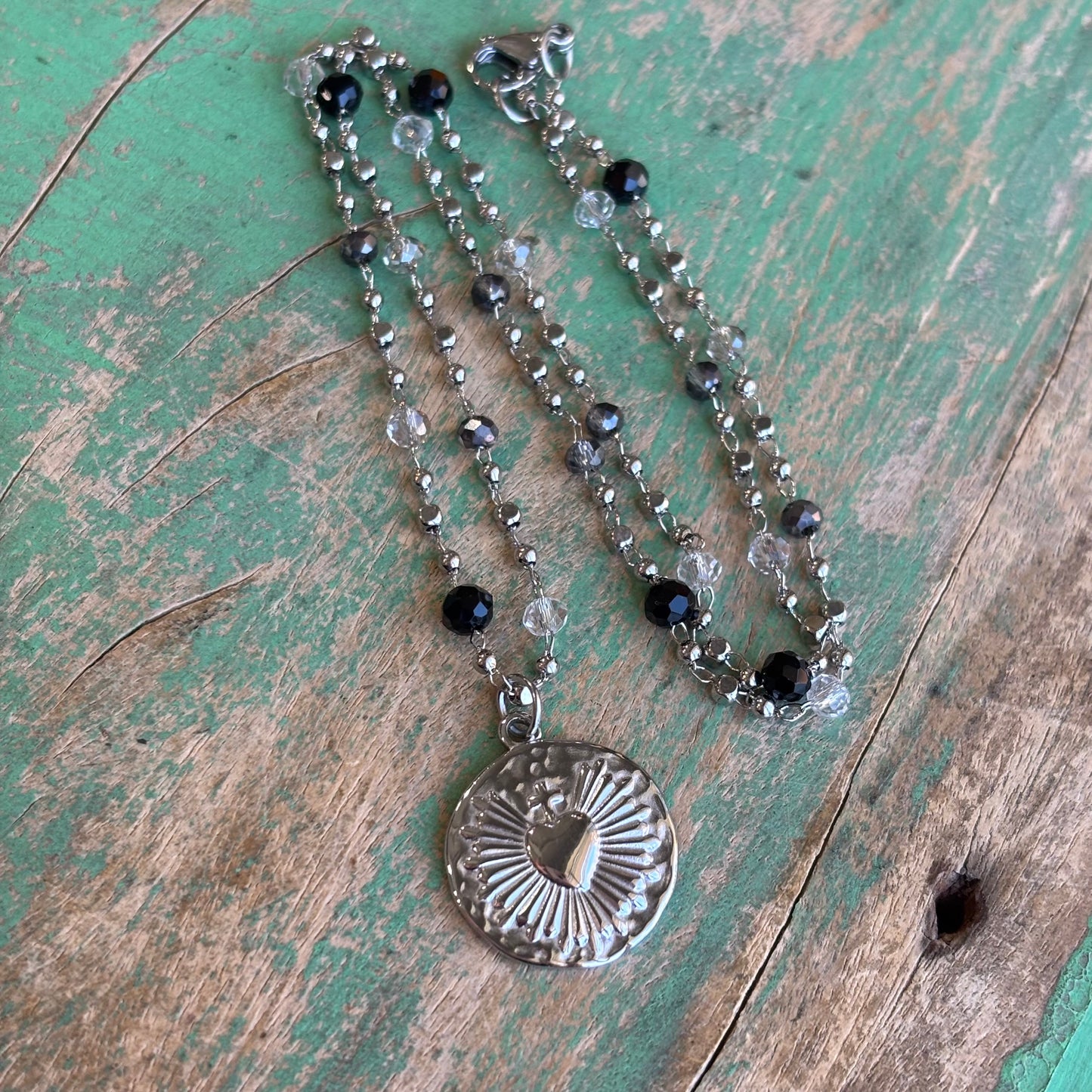 Round Rays Beaded Necklace or Earrings