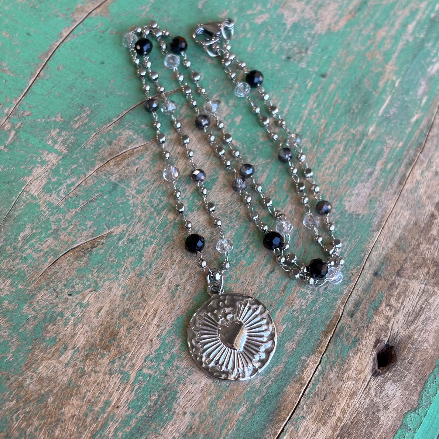 Round Rays Beaded Necklace or Earrings