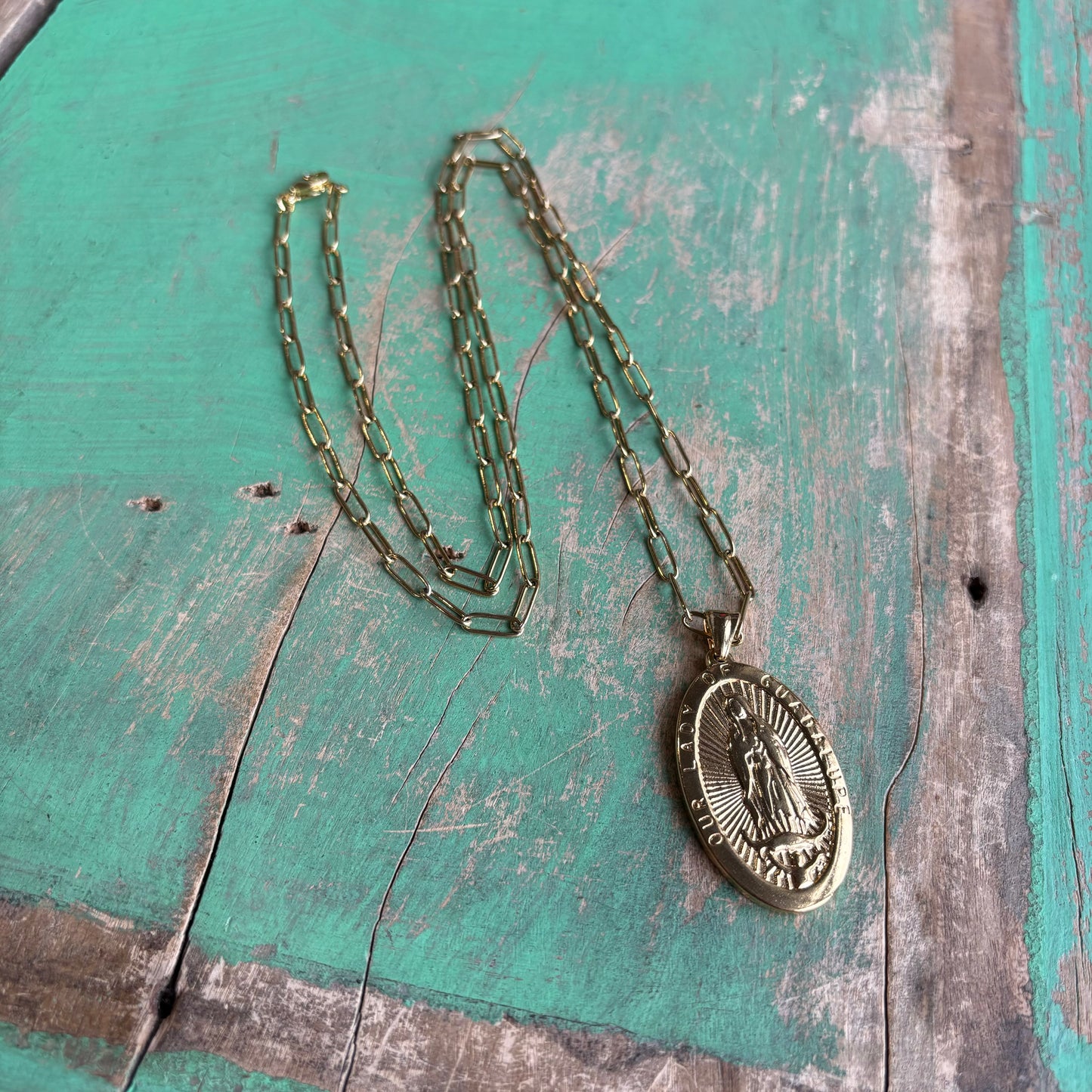Long Gold Paperclip OLG Necklace