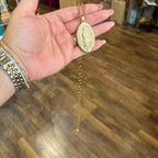 Long Gold Paperclip OLG Necklace