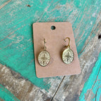 Stainless Steel Oval St Benedict Adjustable Chain Necklace or Earrings