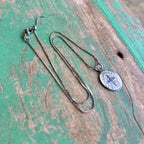 Stainless Steel Oval St Benedict Adjustable Chain Necklace or Earrings