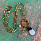 Elizabeth Paperclip Drop Necklace